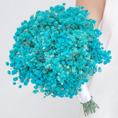 Букет невесты "Голубая Гипсофила" фото