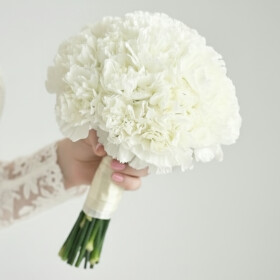 Букет невесты "Гвоздика Белая" фото
