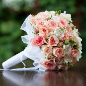 Букет невесты "Розовое Небо" фото