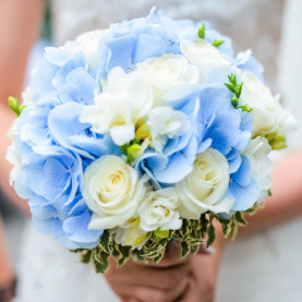 Букет невесты "Нежно-Голубой" фото