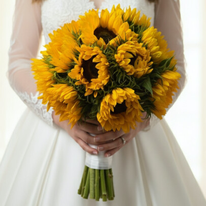 Букет невесты "Подсолнух" фото
