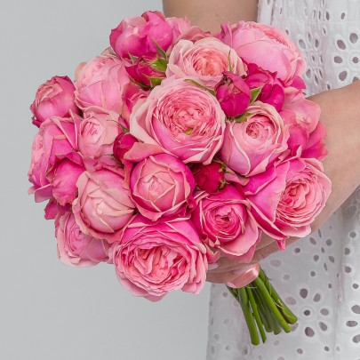 Букет невесты "Роза Сильва Пинк" мини фото