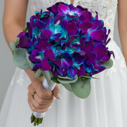 Букет невесты "Синяя Орхидея Дендробиум" фото