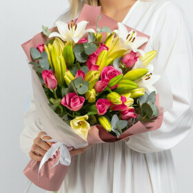 Букет "Роза и Лилии" фото