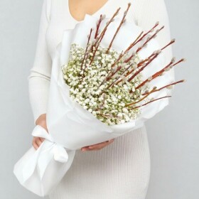 Букет "Верба и Гипсофила" фото