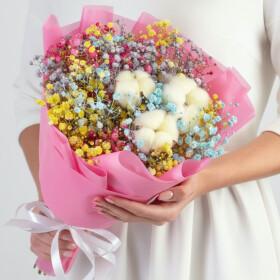 Букет "Ясное Солнышко" сухоцвет фото