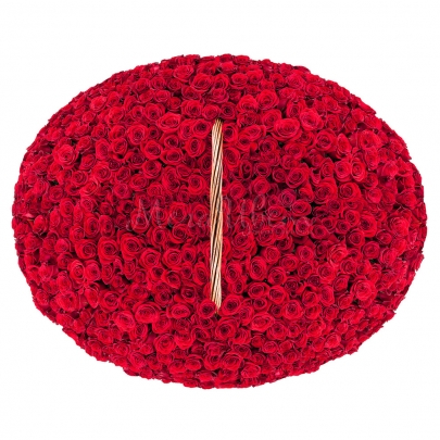 1001 Красная Роза (60 см.) в корзине фото