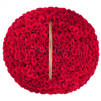 251 Красная Роза (50 см.) в корзине фото изображение 2