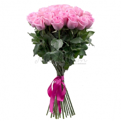 25 Ярко-Розовых Роз (60 см.) фото
