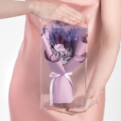 Букет-комплимент из стабилизированных цветов и сухоцветов "Lilac" изображение 3