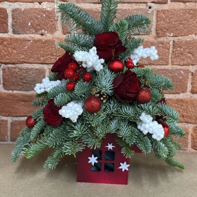 Букет дня "Сухоцветы №15" в шляпной коробке фото