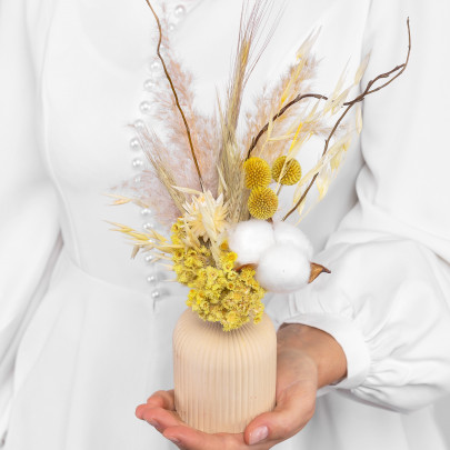 Композиция "Полевые цветы" в вазе сухоцветы фото
