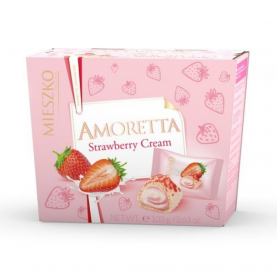 Конфеты "Mieszko Amoretta Strawberry" C Вафельной Начинкой 103 гр. фото