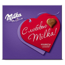 Конфеты "Milka" Ореховая начинка 100 гр. фото