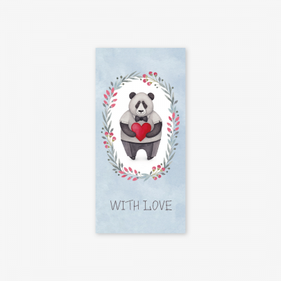 Конверт для денег "With love" панда фото