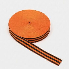 Лента георгиевская 24 мм (1 метр) фото