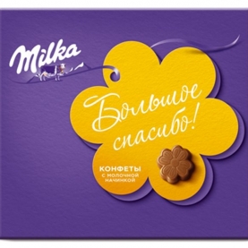 Конфеты "Milka" Молочная начинка 100 гр. фото