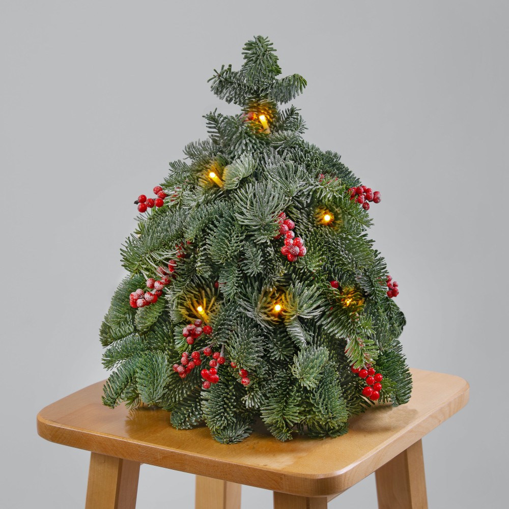 Новогодняя ёлка №19 с гирляндой (35 см.) фото