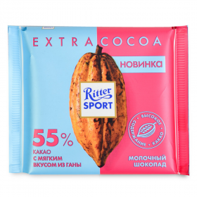 Шоколад &quot;Ritter Sport&quot;, EXTRA COCOA 55% 100 гр. фото