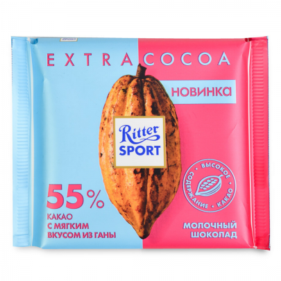 Шоколад "Ritter Sport", EXTRA COCOA 55% 100 гр. фото