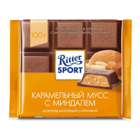 Шоколад &quot;Ritter Sport&quot; Карамельный Мусс с Миндалем 100 гр. фото