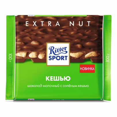 Шоколад "Ritter Sport" С Кешью (Молочный) 100 гр. фото