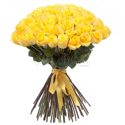75 Желтых Роз (60 см.) фото