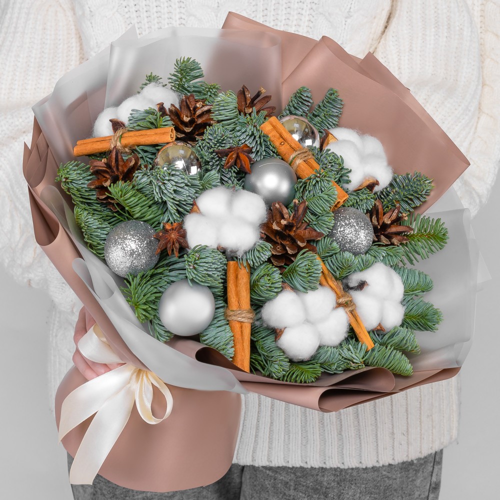 Новогодний букет "Рождественские Истории" фото