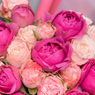 Букет цветов "7 Роз Мисти Бомбастик 40 см." фото изображение 2
